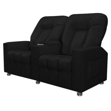 Imagem de Poltrona Reclinável 2 Lugares Sala De Cinema Romeo F05 Facto Preto