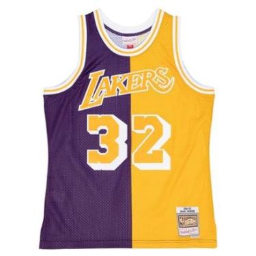 Imagem de Regata Mitchell & Ness Split Swingman Jersey Los Angeles Lakers 1984-85 Magic Johnson Masculino-Masculino