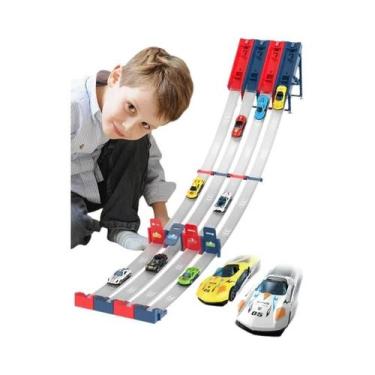 Imagem de Carrinho De Corrida Infantil Com Catapulta, Brinquedo De Pista, Carro 