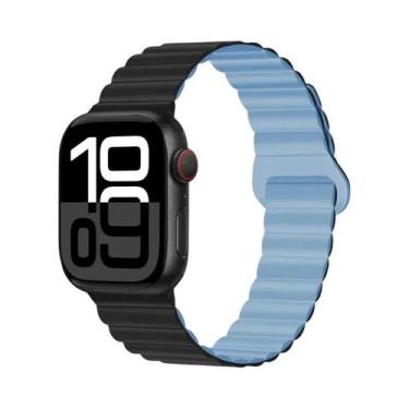 Imagem de Pulseira Esportiva Magnética De Silicone 42mm 44mm 45mm 46mm 49mm Para