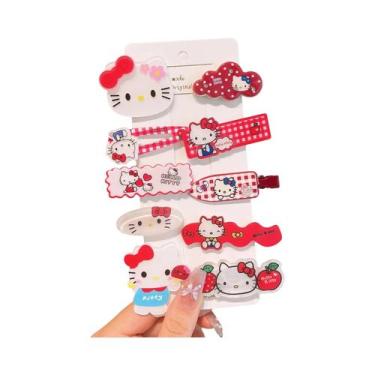 Imagem de Clipe De Cabelo Fofo Hello Kitty Para Meninas, 10 Peças, Acessórios De