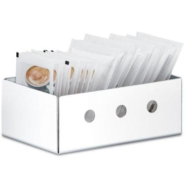 Imagem de Suporte Para Sachês Aço Inox Porta Saches Açúcar e Adoçantes - Brinox