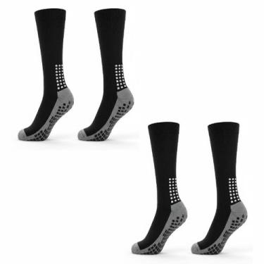 Imagem de Kit 2 Pares Meião Socks Antiderrapante Futebol Contra Torção - Areia E