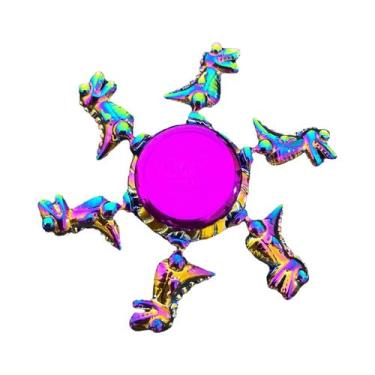Imagem de Fidget Spinner De Metal Com Gradiente Arco-Íris, Rolamento Silencioso,