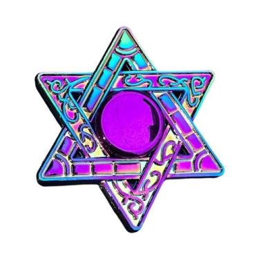 Imagem de Fidget Spinner De Metal Com Gradiente Arco-Íris, Rolamento Silencioso,