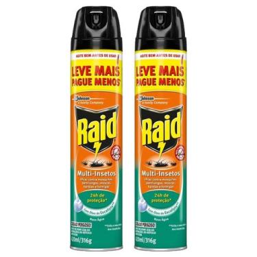 Imagem de Kit 2 Raid Multi Insetos Aero Base Agua Eucalipto 420ml