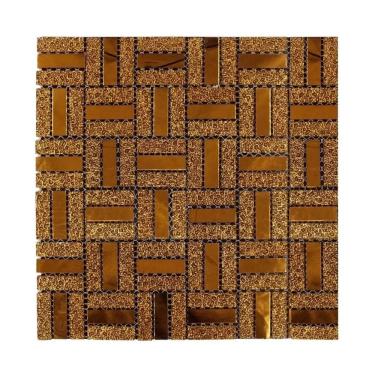 Imagem de Pastilha De Vidro Adesiva Parede Cozinha Box Lavabo Sala Decorativa Facil Aplicacao Moderna Requintado Reforma