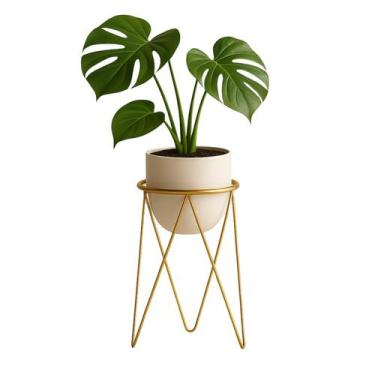 Imagem de Suporte Tripé 45x15 para Vaso de Chão em Aço Carbono - Médio NV516BPG 