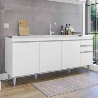 Imagem de Balcão Gabinete Para Pia 180cm 4 Portas Ágatha - SSX Multicoisas - Mad