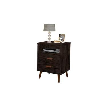 Imagem de Mesa de cabeceira 2 gavetas italia malbec - CASA MOVEIS