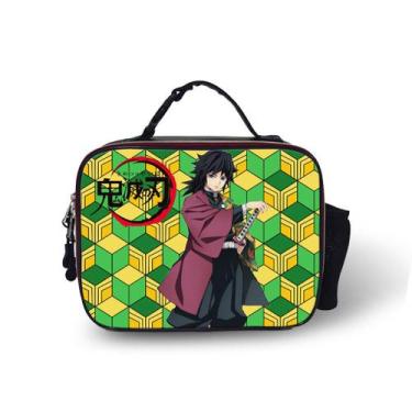 Imagem de Lancheira Demons Slayers Tomioka Giyuu Anime Leather 27x21x9cm - Yiwei
