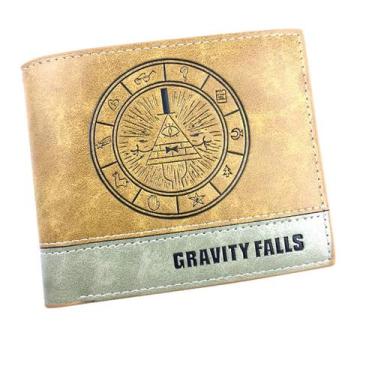 Imagem de Carteira, bolsa de moedas, couro, bifold, Gravitys Falls Anime - Yiwei