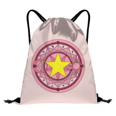Imagem de Bolsa com cordão Cards Captors Sakura Kinomoto Poliéster 39x32cm - yiw