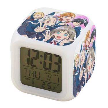 Imagem de Despertador digital LED Lovelives Square 8x8x8cm para crianças - yiwei