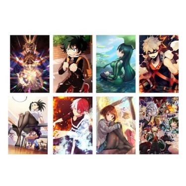 Imagem de Pôster My Heros Academias Anime Art 28,5 x 42 cm 8 unidades/lote - yiw