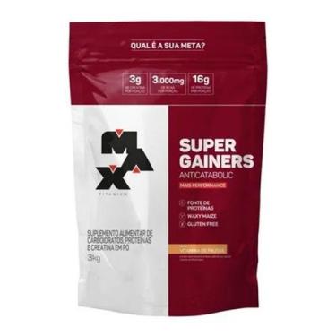 Imagem de Hipercalórico Max Titanium Super Gainers 3kg 3g Creatina, Vitamina de 