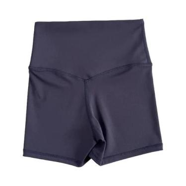 Imagem de Shorts De Yoga Femininos De Cintura Alta Com Secagem Rápida E Compress