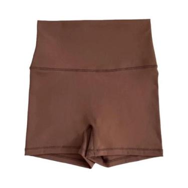 Imagem de Shorts De Yoga Femininos De Cintura Alta Com Secagem Rápida E Compress