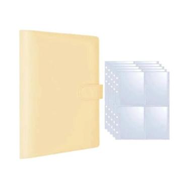 Imagem de Álbum De Cartões Kpop A5 Em Couro PU Com 200 Slots E 4 Bolsos Para Col