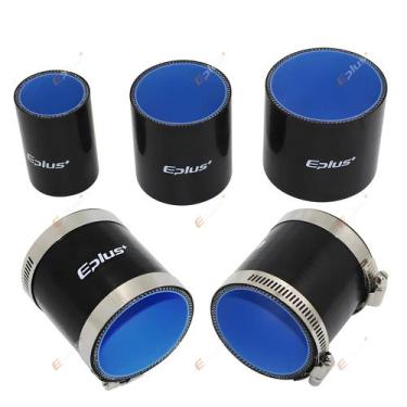 Imagem de Mangueira De Silicone Preta 76mm Conector Reto Universal Para Tubo De 