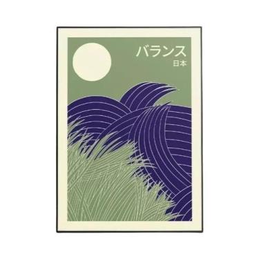 Imagem de Pôster De Arte Moderna De Tóquio Em Tela, Decoração De Parede Com Onda