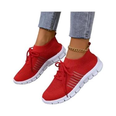 Imagem de Tênis Femininos De Verão Em Malha Respirável, Leves E Casuais, Confort