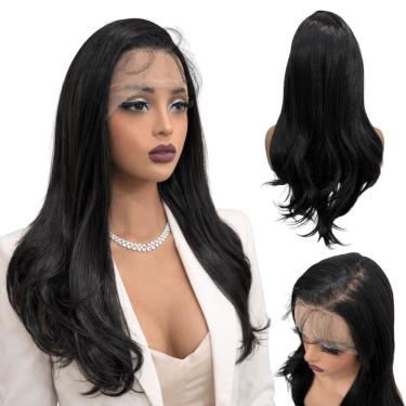 Imagem de Peruca front lace 13x4 preto morena iluminada futura 60cm