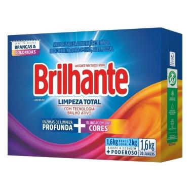 Imagem de Lava-Roupas em Pó Brilhante Limpeza Total 1,6kg