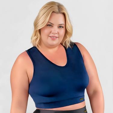 Imagem de Top Fitness Plus Size Feminino Suplex Nadador Sustentação-Feminino