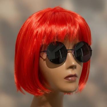Imagem de Kit Hippie Rita Lee Peruca E Óculos Festa Fantasia Cosplay - Pink Flam