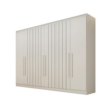 Imagem de Guarda Roupa Infantil Mademarques Sicilia 6 Portas de Bater 4 Gavetas MDF Off White Móveis Europa