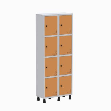 Imagem de Roupeiro Aço Linha Light 8 Portas – Gr302-8 Cinza-laranja Picasso