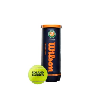 Imagem de Wilson Bola de tênis oficial Roland Garros unissex para adultos, amarela, 18 × 4