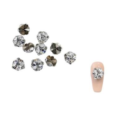 Imagem de Strass 3D K9 Transparentes Para Unhas, 10 Peças, 2-6mm, Mini Diamantes