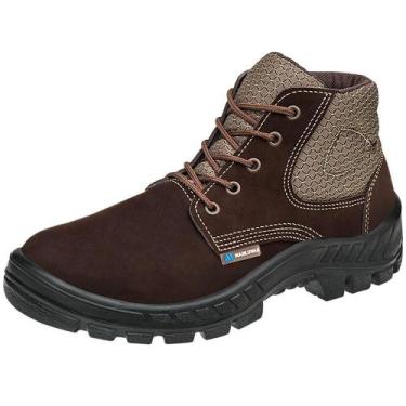 Imagem de Bota de Segurança Cano Baixo N42 Cor Café com Cadarço - MARLUVAS