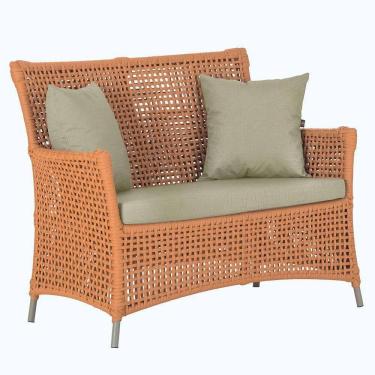 Imagem de 1 Sofá área Externa Igapó Alumínio Fendi Corda Náutica E7 Terra Cota