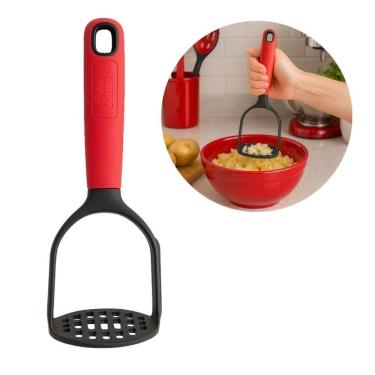 Imagem de Amassador de Batata Nylon Utensílio Cozinha para Purês em Nylon e Silicone com Cabo Ergonômico Vermelho Outras Marcas