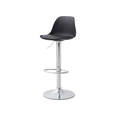 Imagem de Banqueta Eiffel Design Eames Assento em Polipropileno com Courino Base em Madeira com E...