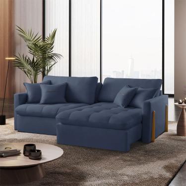 Imagem de Sofa Cama Retratil e Reclinavel Lisboa 260cm Braco 10cm Meu Sofa Online