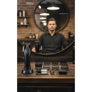 Imagem de Máquina Cortar Cabelo Profissional Sem Fio Bivolt 8 Pentes - Congratul