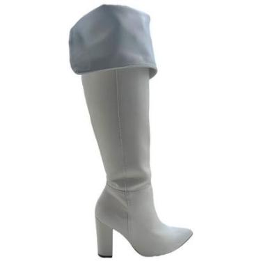 Imagem de Bota Vizzano Cano Longo Over Bico Fino Salto Bloco Cor:;Tamanho:33;Gênero:Feminino-Femi...
