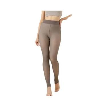 Imagem de Meia-calça De Veludo Grosso De Inverno, Cintura Alta, Transparente, Pr