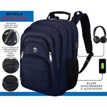 Imagem de Mochila Notebook Executiva Trabalho Faculdade Masculina Reforçada Resi