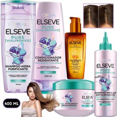 Imagem de Kit Elseve Pure Hialurônico Shampoo Micelar Antioleosidade - Loreal Pa