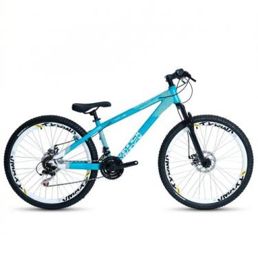 Imagem de Bicicleta 26 vikingx 21v shimano tuff x 35, Azul claro