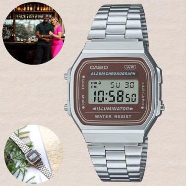 Imagem de Relógio de Pulso Casio Feminino Masculino Digital Aço Inóx Vintage Res