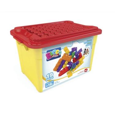 Imagem de Brinquedo educativo blocos para montar Box Blok caixa de blocos MK165 