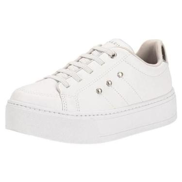 Imagem de Tênis ramarim flatform feminino 2597121, Branco, Prata, 35