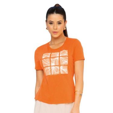 Imagem de Blusa feminina 100% algodão Cativa, Laranja, P