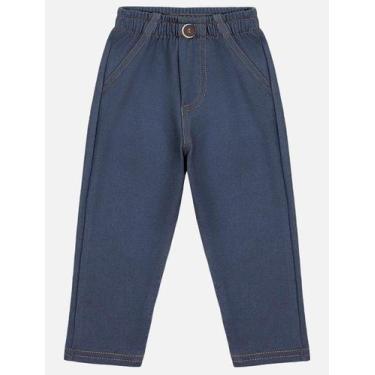 Imagem de Calça Bebê Menino Azul Jeans Escuro Divertto - Diverto, Jeans escuro, 